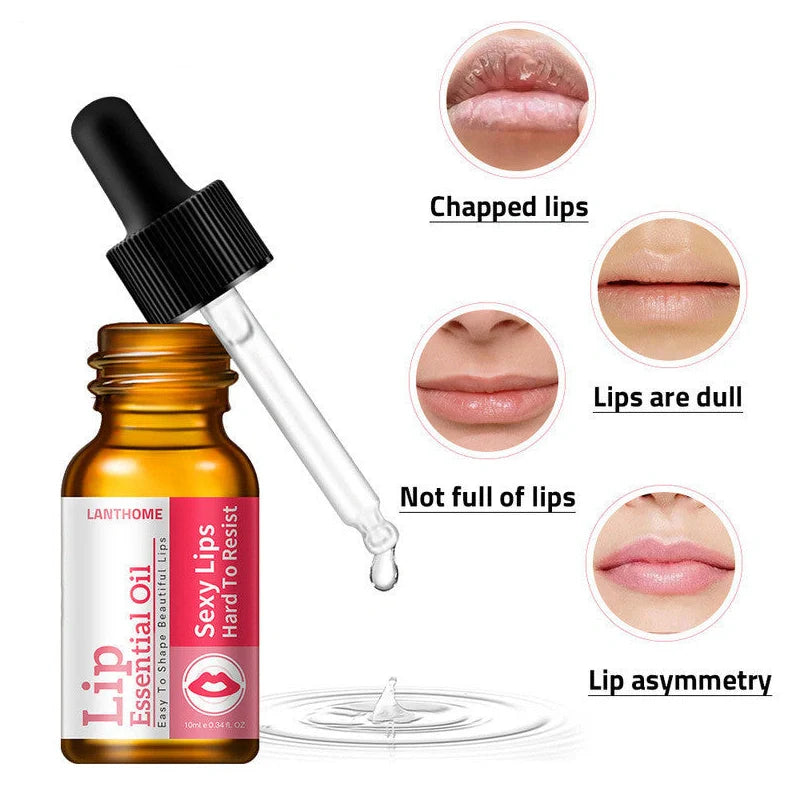10ml glass bottle of bitter orange lip essential oil with dropper applicator for lip care