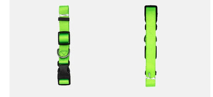 Soft nylon pet collar in various colours, adjustable for cats and dogs
