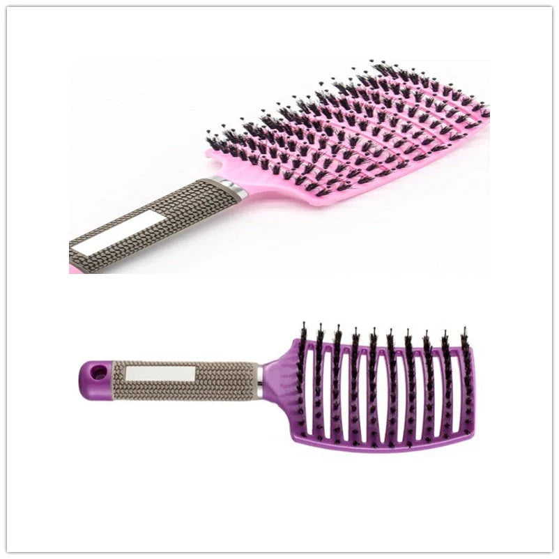 Ultra-Soft Detangling Hair Brush with Scalp Massage - Premium Bristles and Nylon for Effortless Tangle-Free Hair