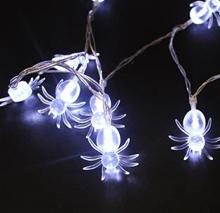 Spooktacular LED string lights with pumpkins, bats, and ghosts for Halloween decor