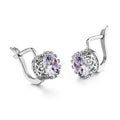 Korean retro crown ear clips in copper with white diamond detailing, rose gold and white gold colour options