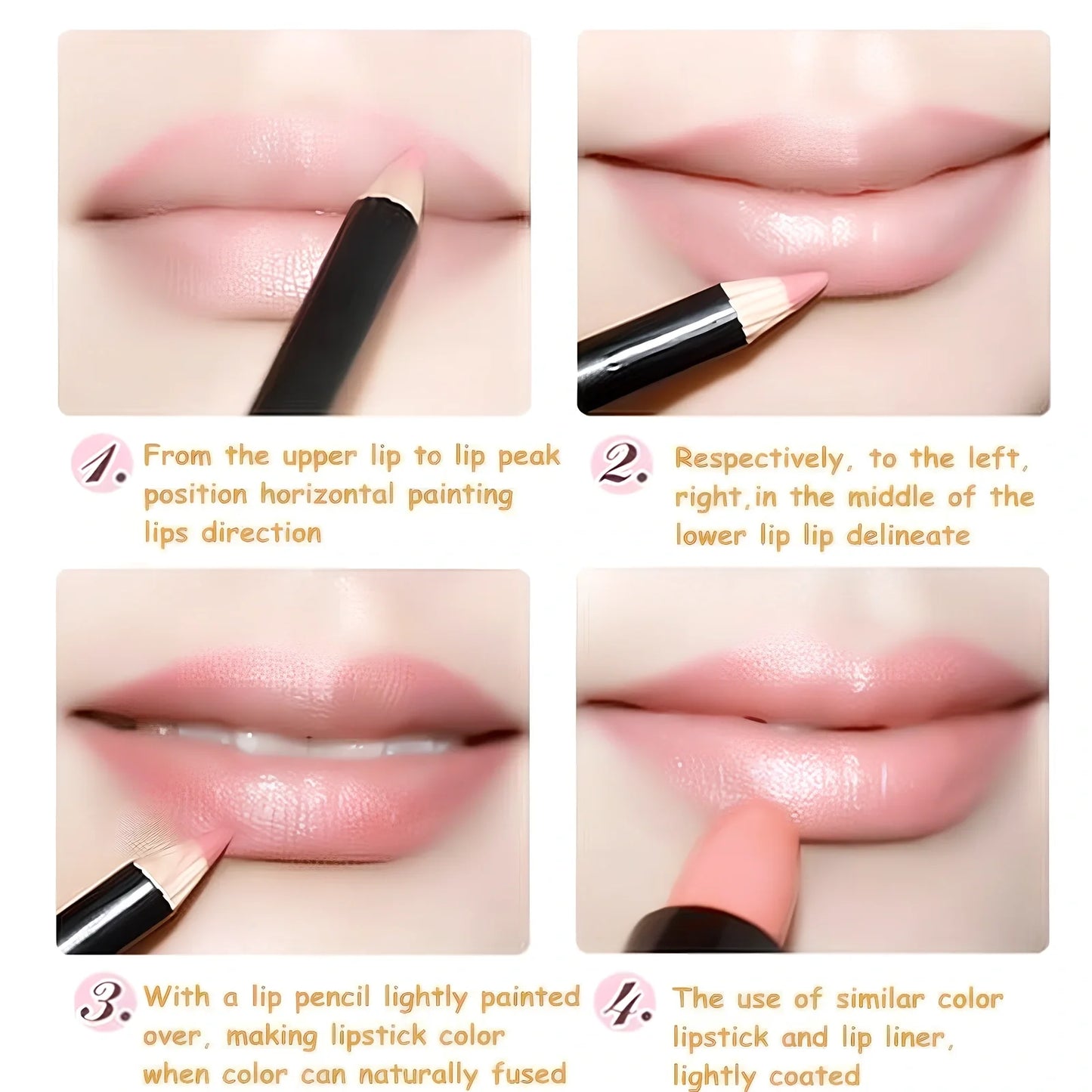 12-piece set of colourful waterproof lip liner pencils for professional makeup, including shades for lips, brows, and eyes