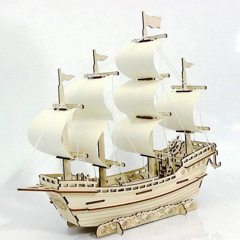 DIY Wooden Sailboat Model of Ming Dynasty Merchant Ship
