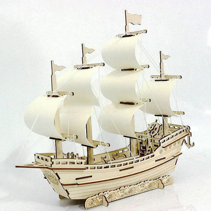 DIY Wooden Sailboat Model of Ming Dynasty Merchant Ship