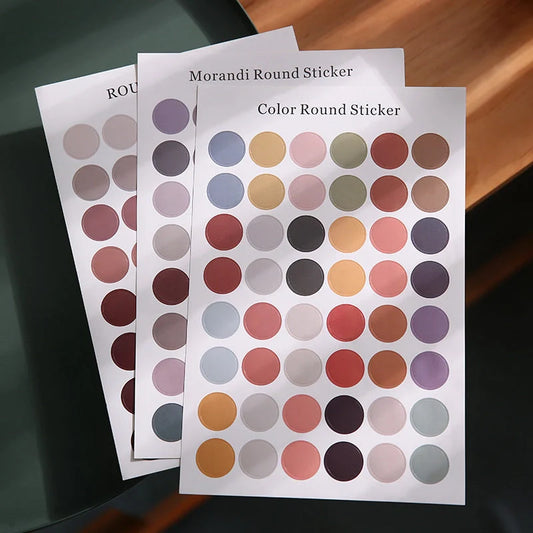 Morandi colour dot stickers for room and dormitory decoration