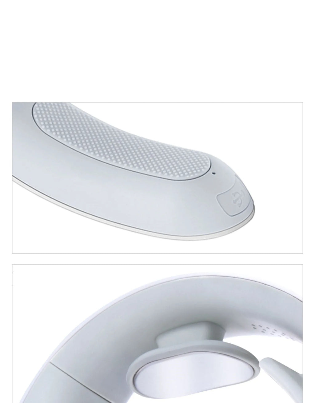 White electric acupressure massager with heat function for back, neck and shoulder pain relief