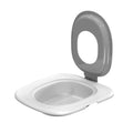 Fifth generation grey ABS plastic cat litter box mat on a floor.