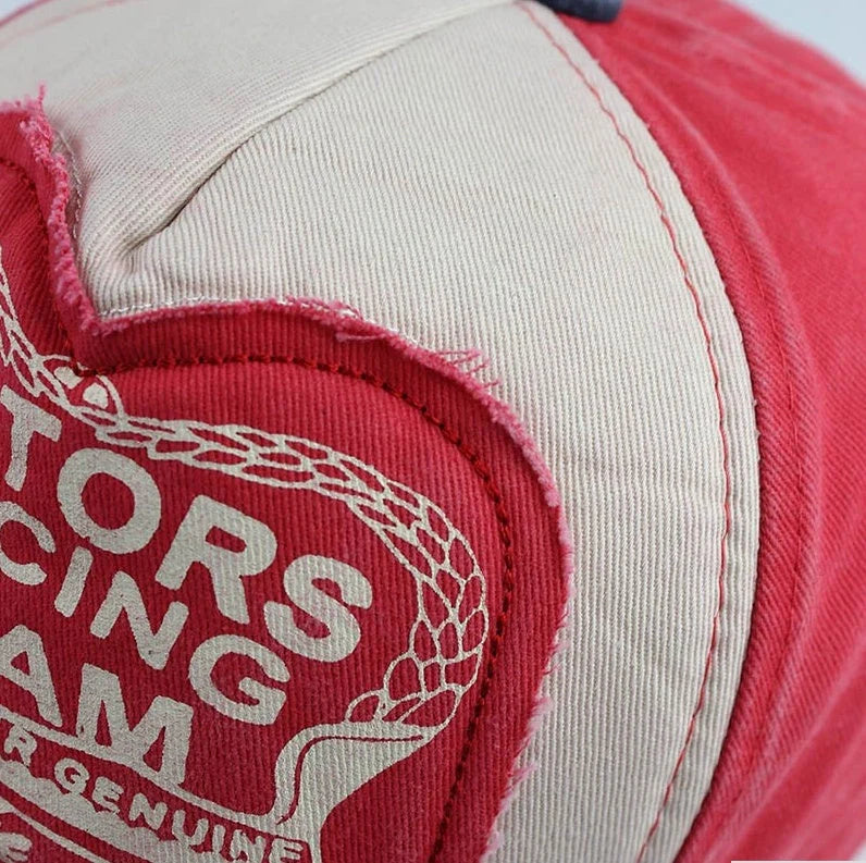 Cotton baseball hip hop cap with extended visor in various colors