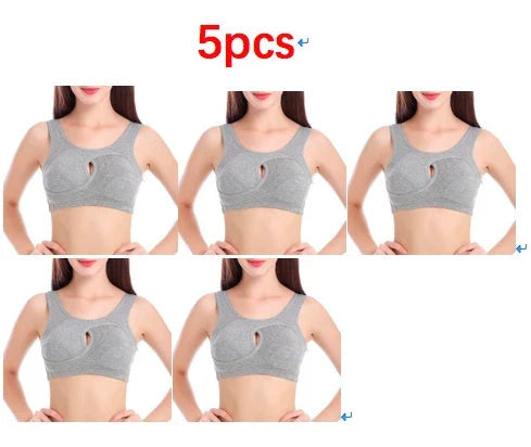 Comfortable and supportive sports bra with wireless design, crossover lift, and inner-bust band for plus-size support