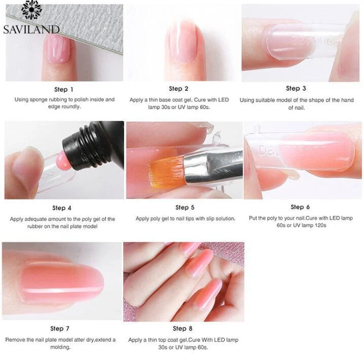 15g nail coloured crystal extension glue with resin base for durable nail art