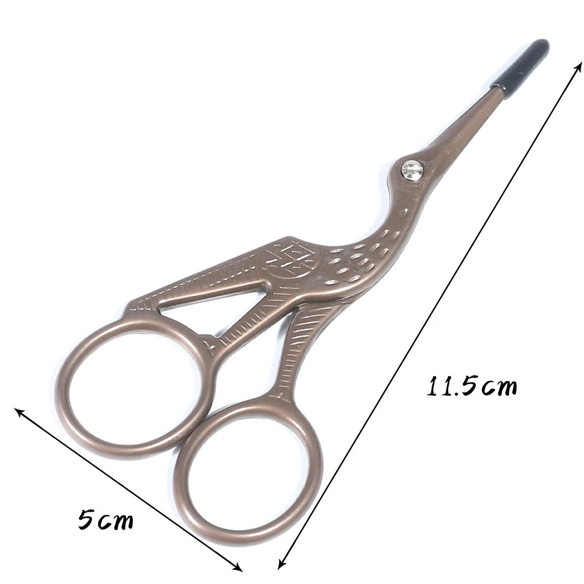 Stainless steel retro scissors in crane shape for precise cutting, available in multiple colours