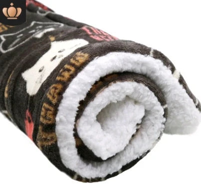 Coral cashmere pet blanket mat in various designs and sizes for ultimate pet comfort