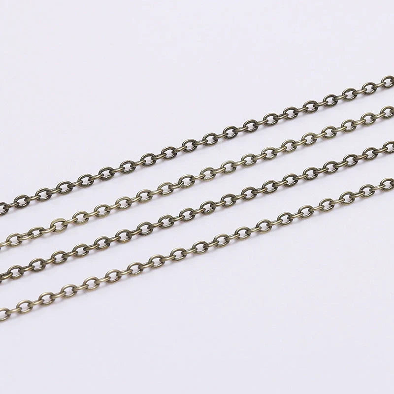 Copper Clad Iron Cross Chain for DIY jewellery making in various colours and thicknesses