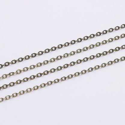 Copper Clad Iron Cross Chain for DIY jewellery making in various colours and thicknesses