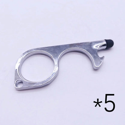 Alloy protective door opener keychain in various colours, 7.9cm in size