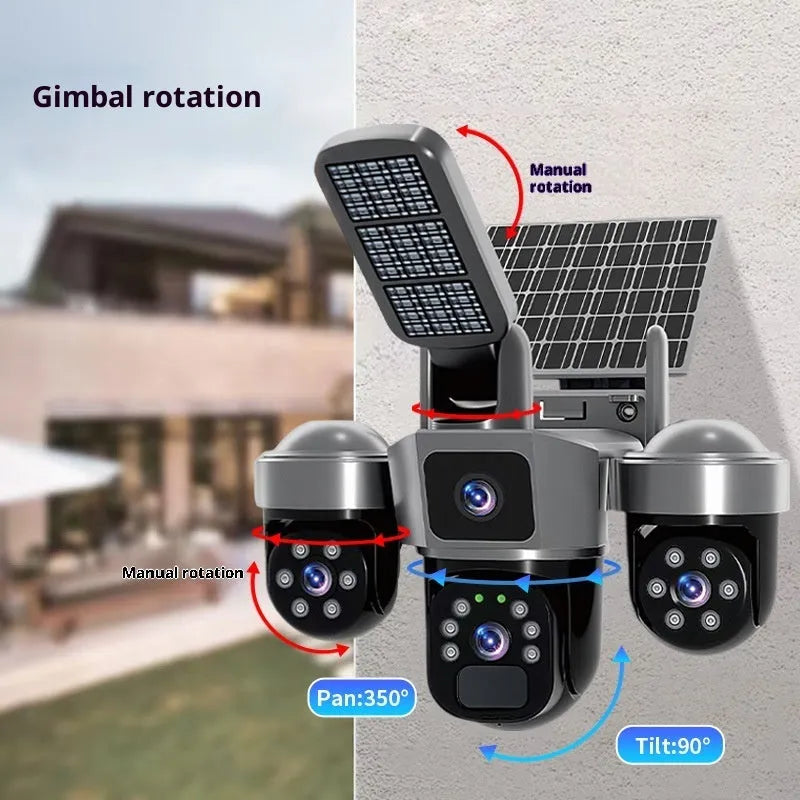 Outdoor 4G solar camera with full-colour night vision, two-way voice, and ABS plastic housing