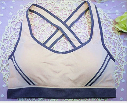 Women's athletic vest padded tank top for gym and yoga in various colours