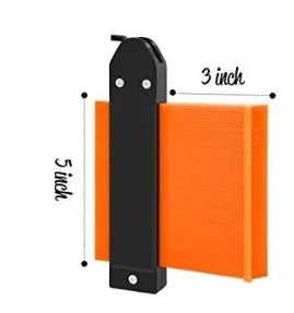 ABS plastic profile ruler with adjustable teeth and metric inch scale for measuring irregular shapes