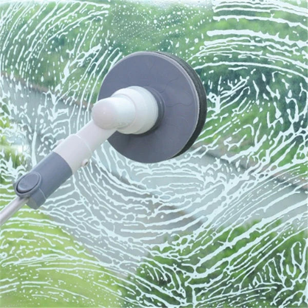 Electrical Toilet Brush with wireless charging and adjustable handle for comprehensive cleaning