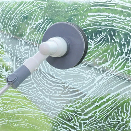 Electrical Toilet Brush with wireless charging and adjustable handle for comprehensive cleaning