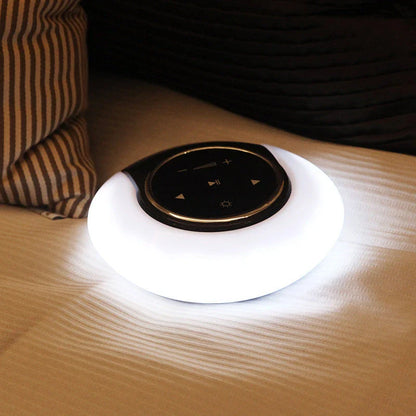 Bluetooth speaker lamp with adjustable lighting, dual-channel stereo speakers, and hands-free calling capabilities