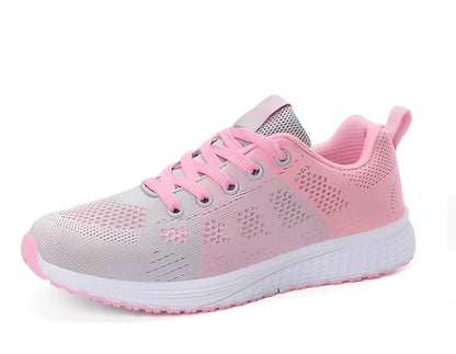 Breathable black mesh sports shoes for female students, flat heel, MD sole, UK size 3-6 range