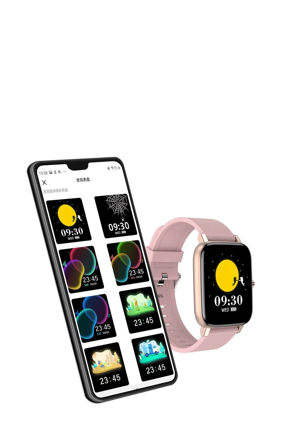 H80 sports smart watch with ECG monitoring on a wrist, showing its 1.69-inch screen and silicone strap.