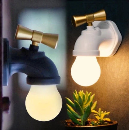 Faucet Night Lamp with LED induction and USB charging, sound-controlled for automatic lighting