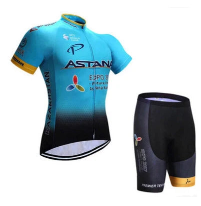 Cycling jersey in various colours with moisture-wicking fabric