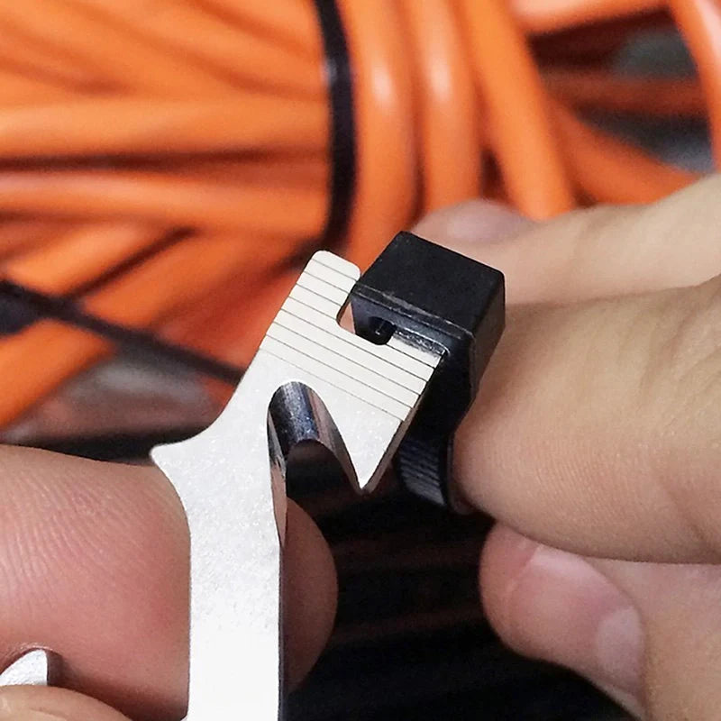 Compact stainless steel multi-tool key ring with over 20 functions