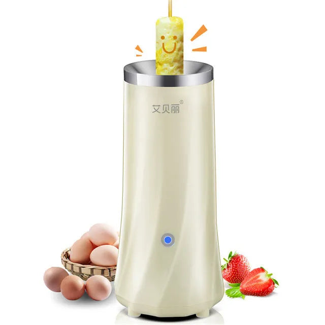 Compact beige and green mini breakfast machine countertop appliance