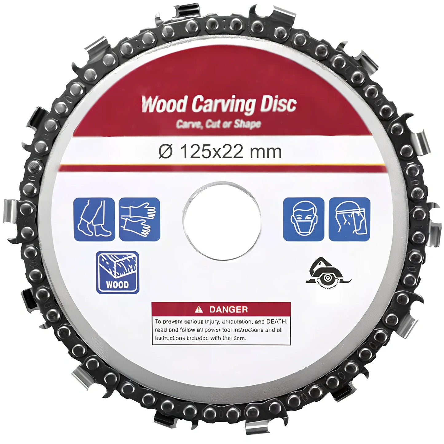 5 inch carbide angle grinder chain plate, 5mm thick for high-speed 13000 RPM metal cutting