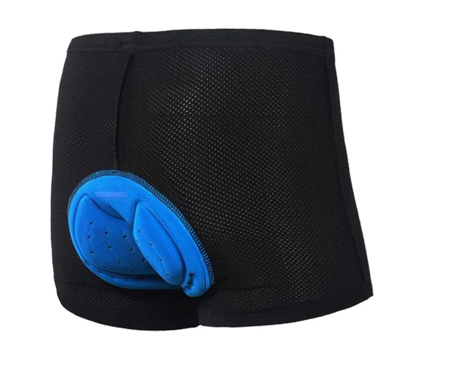 Black bicycle cycling underwear with mesh fabric and silicone lining for summer cycling