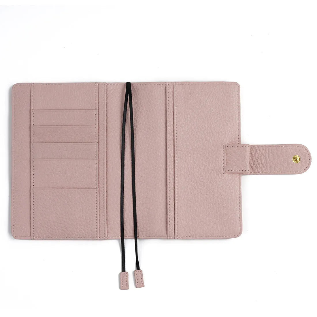 A6 leather notebook with Lychee pattern cowhide cover in off white, pink, or white colour options