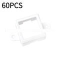 White plastic LED light protective cover with fixed bracket, dimensions 1.7cm by 6cm