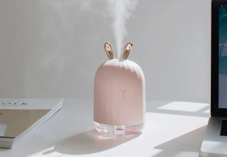 Mini humidifier in deer shape with USB charging, perfect for small spaces