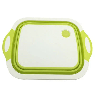 Versatile foldable chopping board with integrated strainers, made from durable PP and TPR materials for Kiwi kitchens