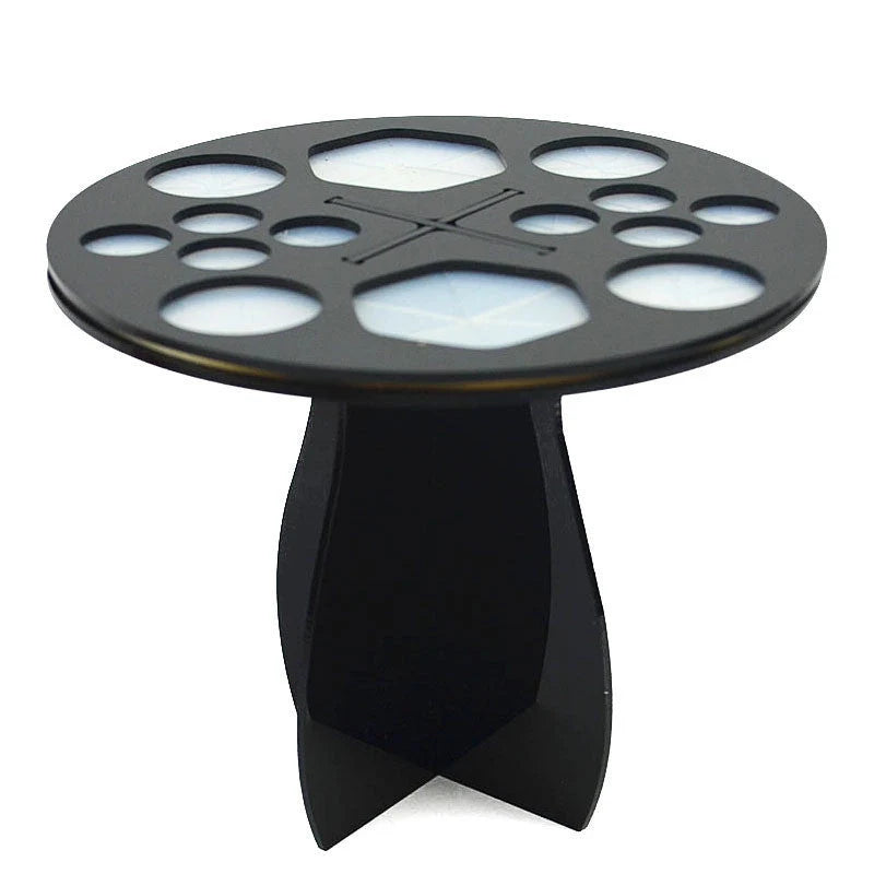 14-hole makeup brush holder in various colours for organizing and drying brushes