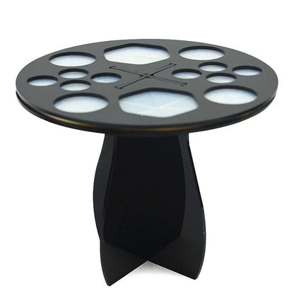 14-hole makeup brush holder in various colours for organizing and drying brushes