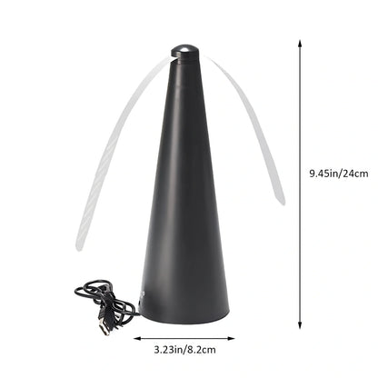 Compact USB fly repellent fan with ABS housing for tabletop insect protection