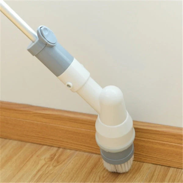 Electrical Toilet Brush with wireless charging and adjustable handle for comprehensive cleaning