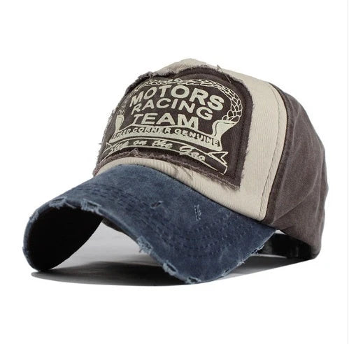 Cotton baseball hip hop cap with extended visor in various colors