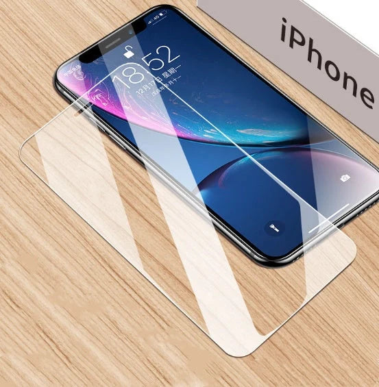 Tempered glass screen protector for iPhone models with high clarity and scratch resistance