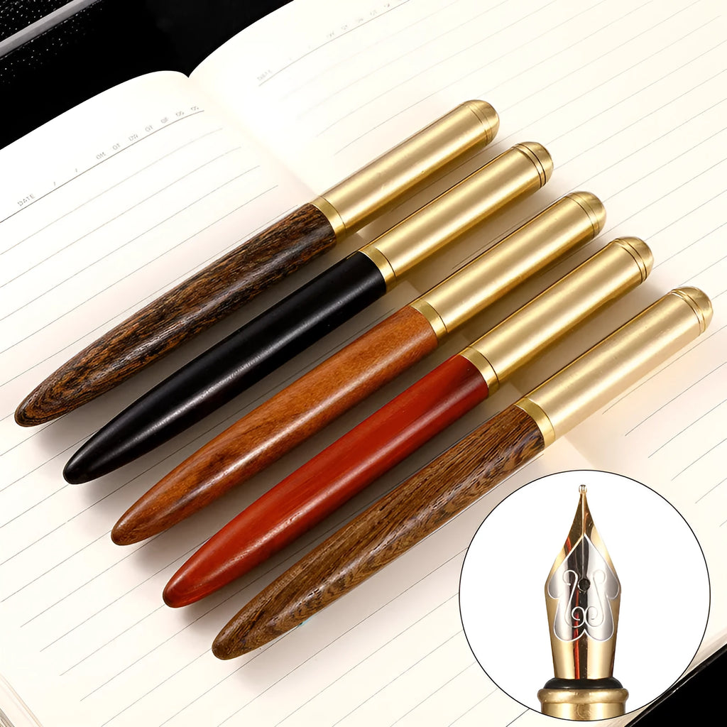 Business fountain pen with rotary ink system and stainless steel 0.7mm nib in Ebony colour