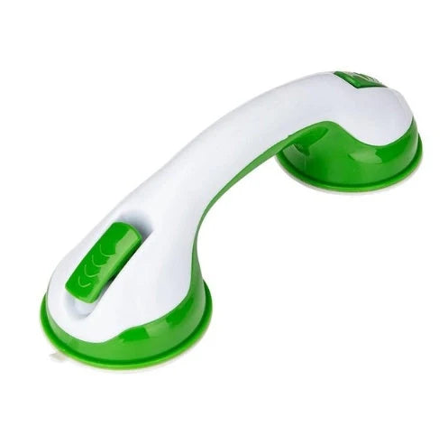 ABS suction cup bathroom handrail in green, blue, and purple for anti-slip safety