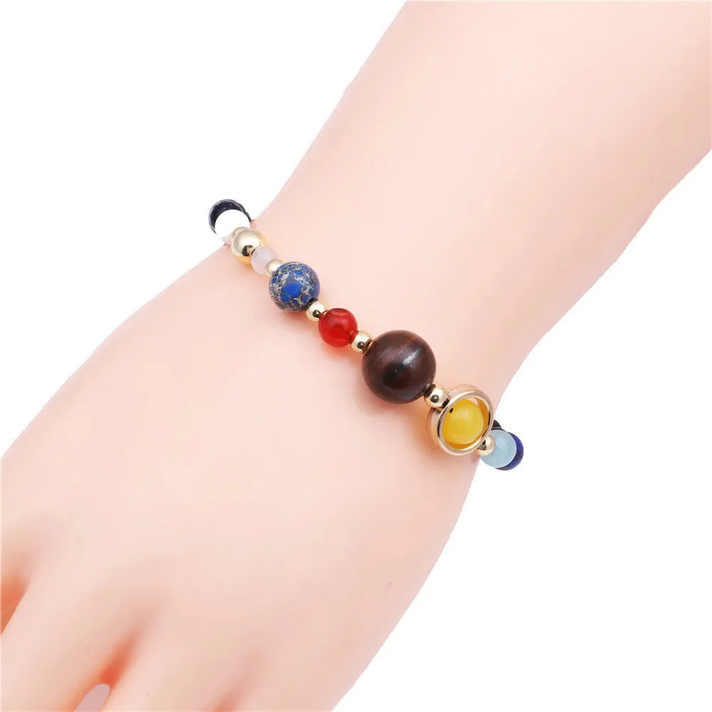 Unisex alloy bracelet with constellation motif and electroplated finish in photo colour
