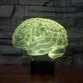 Acrylic 3D desk lamp with LED colour-changing lights and remote control on black ABS base
