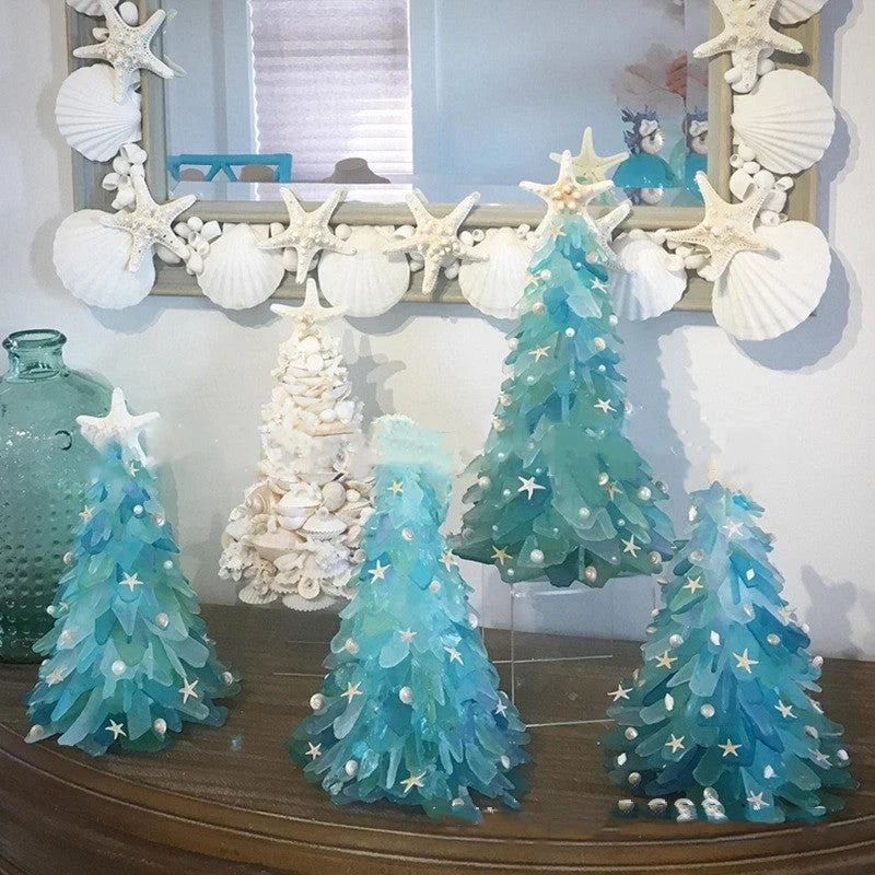 Unique blue PVC Christmas tree decoration for holiday DIY projects