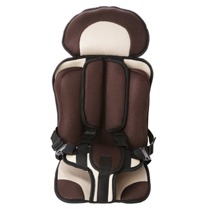 Portable baby safety seat mat with adjustable safety belt for car strollers
