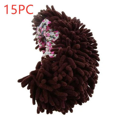 Chenille mop slippers in various colours for easy home cleaning